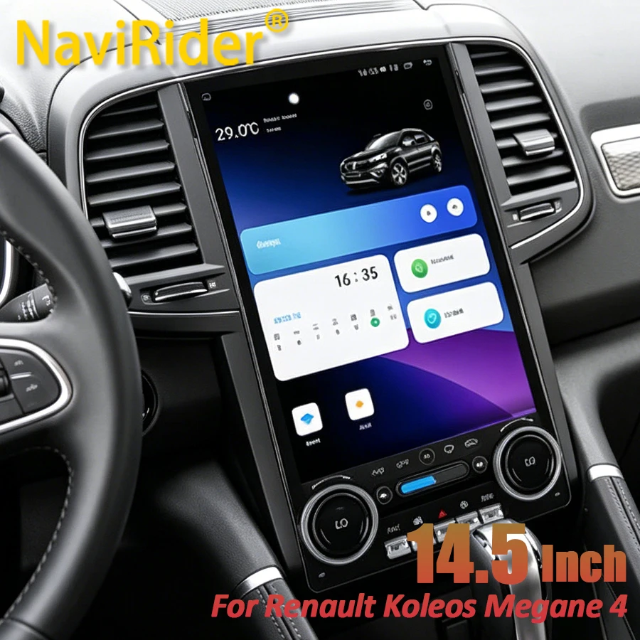 Yes 14.5 Inch Carplay Screen For Renault Koleos Megane 4 2016-2021 Android 14 Car Multimedia Radio BT Video Player GPS Head Unit