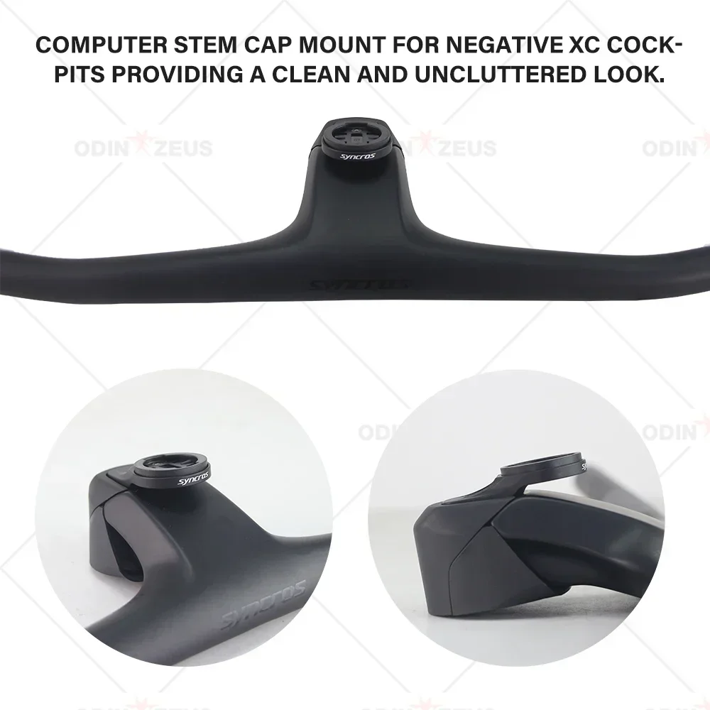 SYNCROS-CNC Aluminum Alloy Computer Stand, 0 ° Top Cap, Fit for Garmin, Wahoo, Bryton FR IC SL WC DC Handlebars XC Stem 1.5, 2.0