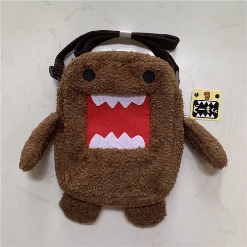 Imagen 2 del producto Domo Kun-bandolera de hombro pequeña de felpa, Mini bolsos cruzados para mujeres, niños, niñas, bolso bonito para teléfono Kawaii