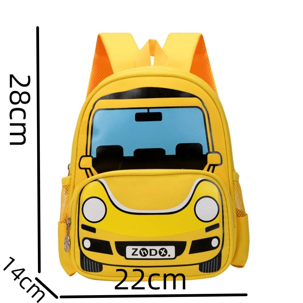 حقيبة مدرسية سيارة كرتونية مضحكة ، حقيبة ظهر خفيفة عالية السعة ، حقيبة سفر أكسفورد ، روضة أطفال