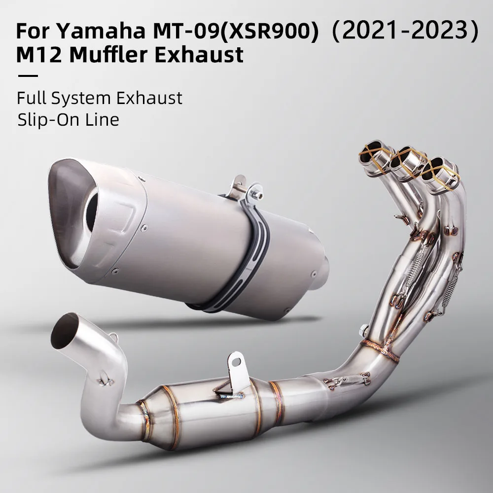 

For MT09 FZ09 XSR09Motorcycle Exhaust System Escape Slip On Front Tube Link Pipe Connect Original full Motorcycle Exhaust System