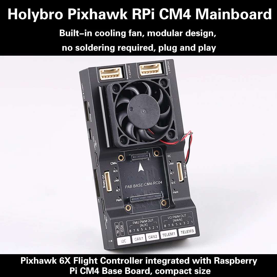 

Полетный контроллер Holybro Pixhawk RPi CM4 Baseboard с платой-носителем Pixhawk 6X Core и модулем питания PM03D для БПЛА