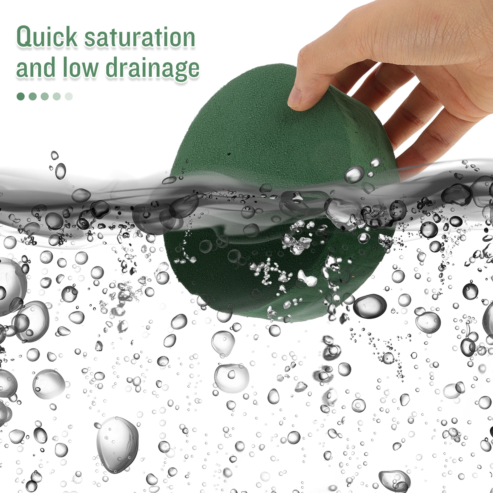 

4Pcs Round Floral Foams Green Flower Bricks Blocks Florist Supplies for DIY Flower Arrangement Bouquets Round Floral Foams