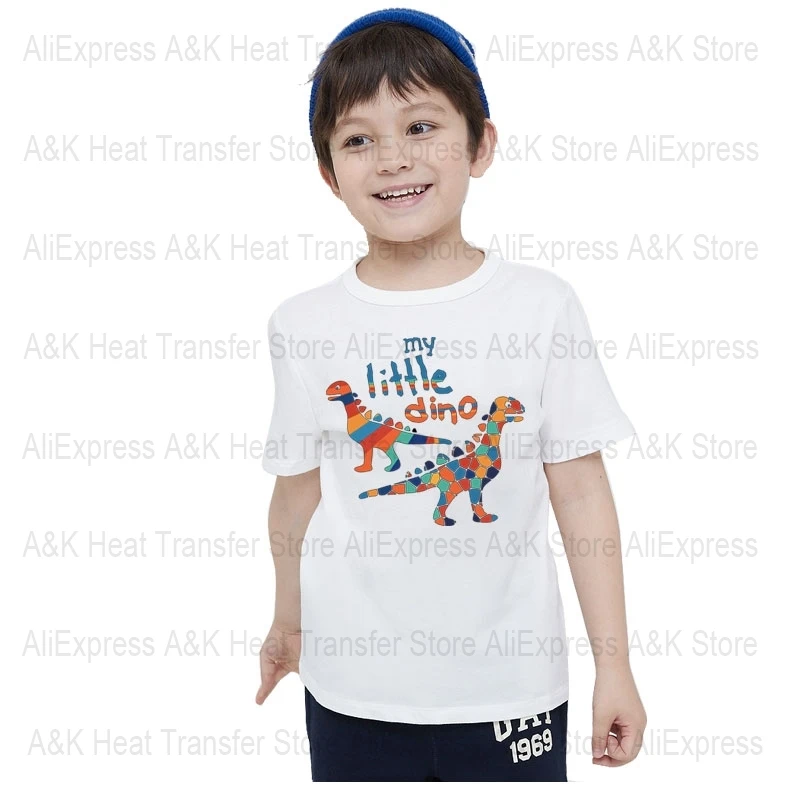 الملونة دوت ديناصور ملصقات الحرارية الاطفال نقل الحرارة التصحيح DIY بها بنفسك الحرف قابل للغسل الجينز الديكور المنزلية الحديد على زين #3