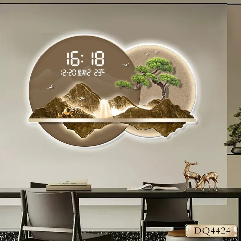 Led Luxury Wall Watch Luminous Modern Living Room Mechanism Interior Bathroom Clock Wall Aesthetic Reloj Pared Room Decorations