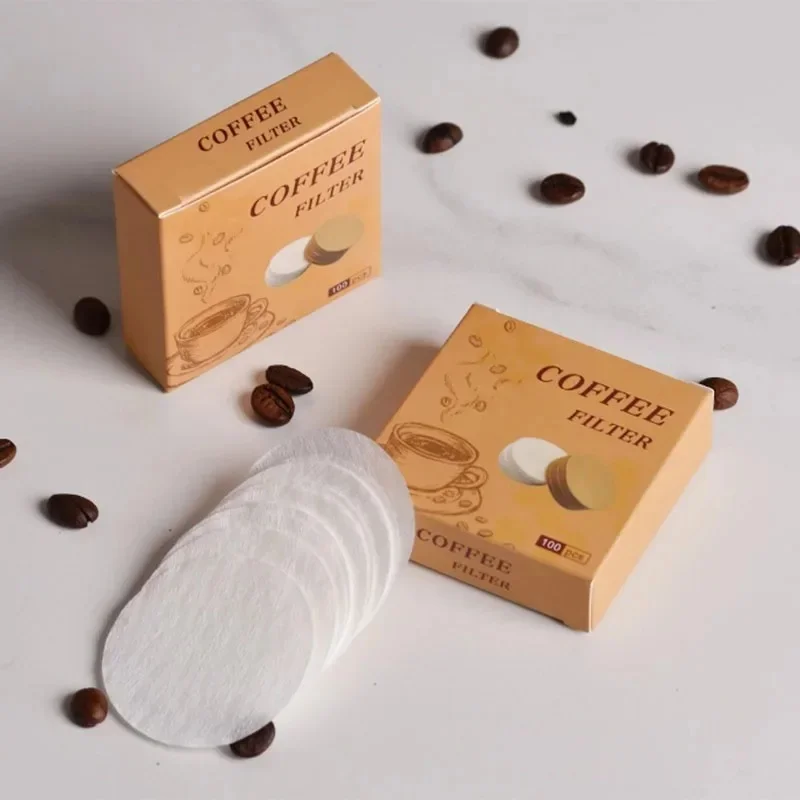 1/2/4box Coffee Filter Paper 51/54/58mm Water Distribution Filter Papers Espresso Mocha Pot Ice Drop Pot Universal Filter Paper
