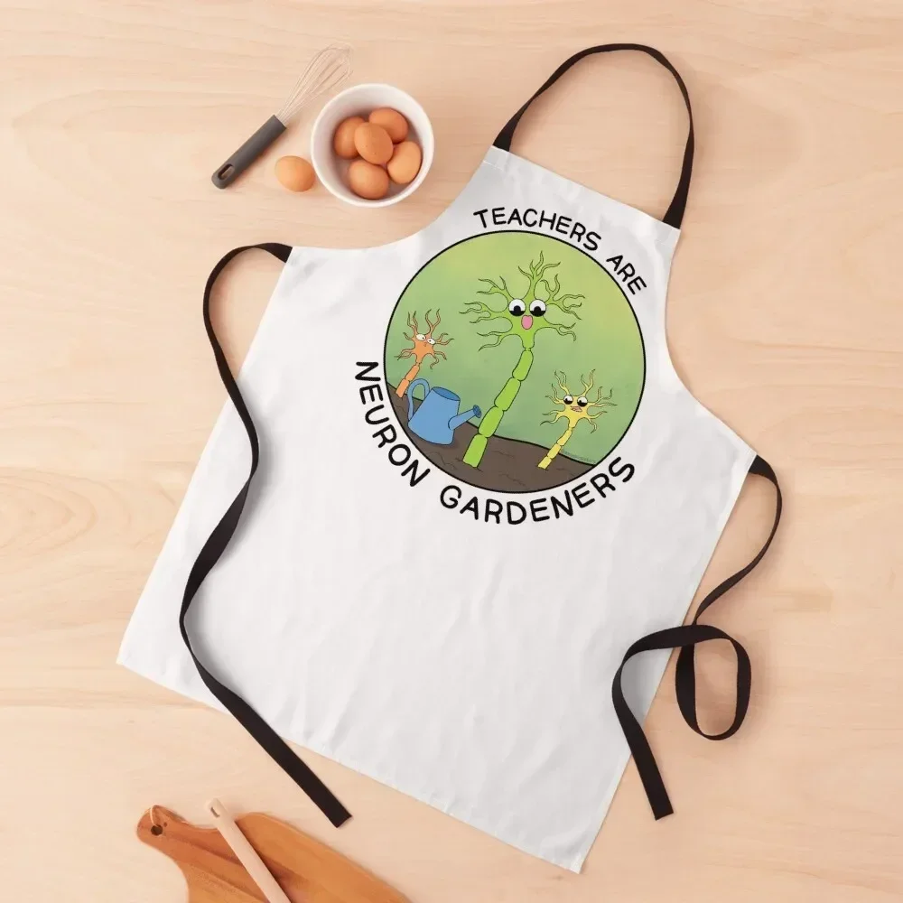 Teachers Are Neuron Gardeners Apron Women Kitchen'S Woman Kitchens Trim Cloth Apron