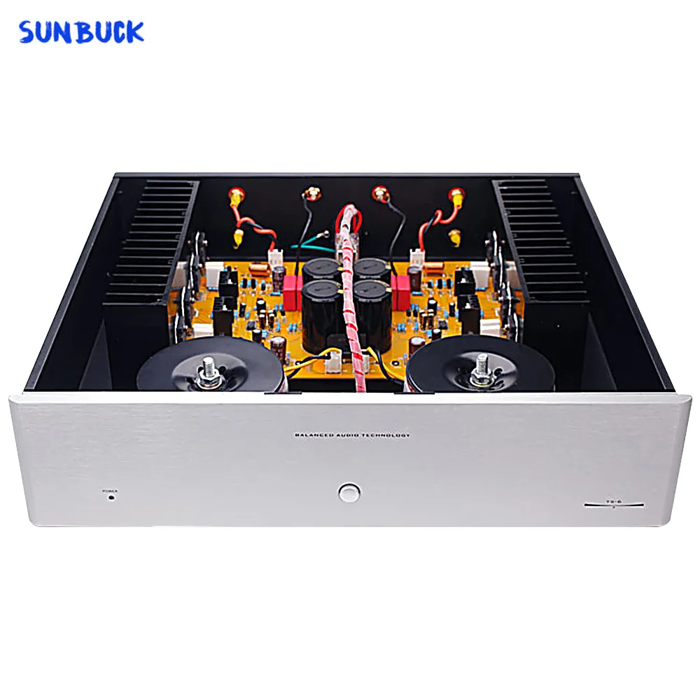 

Sunbuck field effect fully symmetrical differential DC servo feedback HIFI 2.0 channel 350W+350W high-power Rear Amplifier Audio