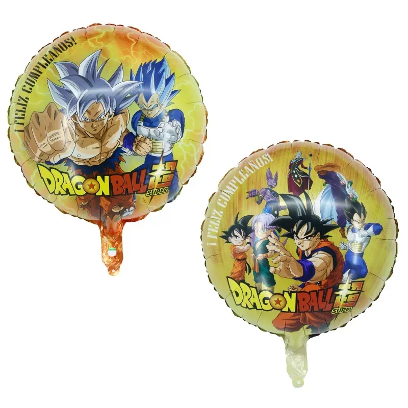 5pcs Dragon BallZ Balloon Set Anime Goku Super Saiyan Models Foil Ballons Cartoon Birthday Party Decoration Supplie Boy Toy Gift