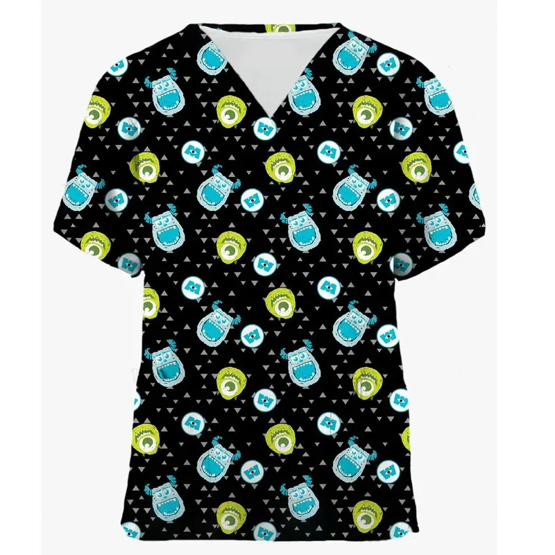 زي ممرضة بلوري، زي عمل نسائي من Toy Story 4 بأكمام قصيرة، زي عمل للجيب، زي عمل الرعاية الطبية، عامل