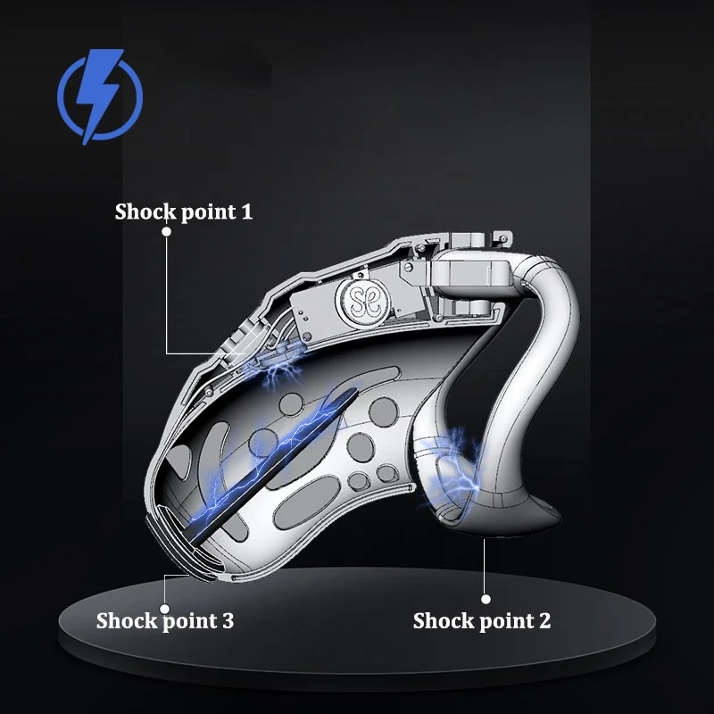 Wireless Remote Control Electric Shock Cage Male Chastity Cock Ring Lock Electrically Stimulated Penis Cage Sex Toys For Men Gay