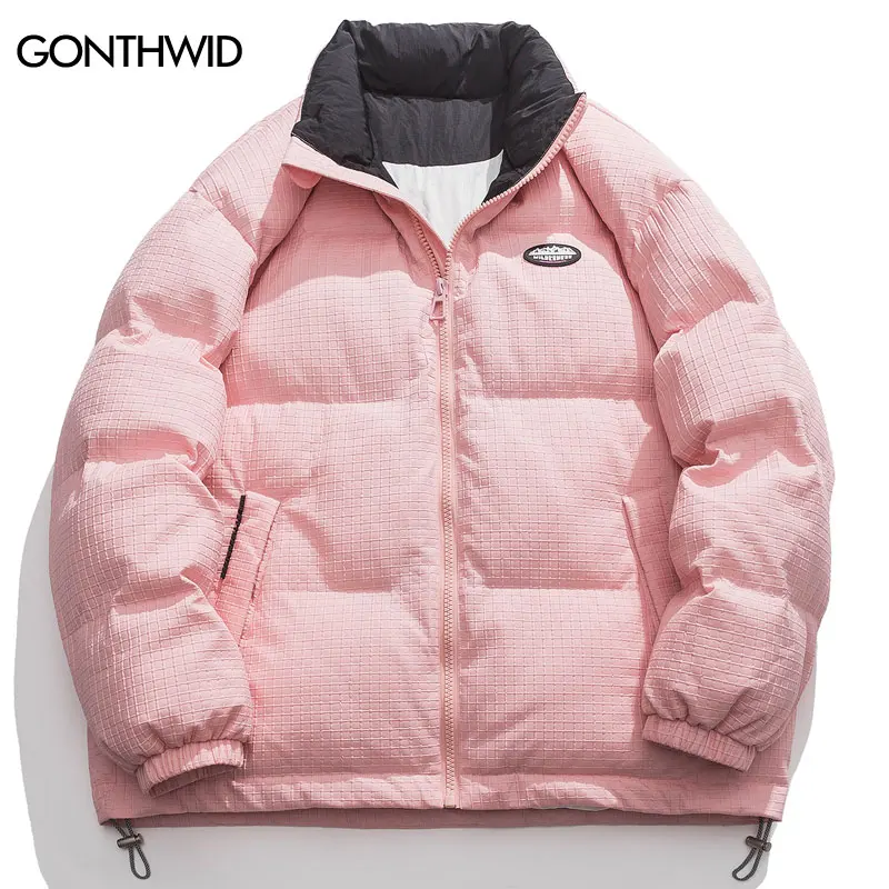 Winter Thicken Warm Jacket Parkas Men Casual Solid Color Padded Puffer Bubble Jackets Hip Hop Harajuku Fashion Streetwear Coats