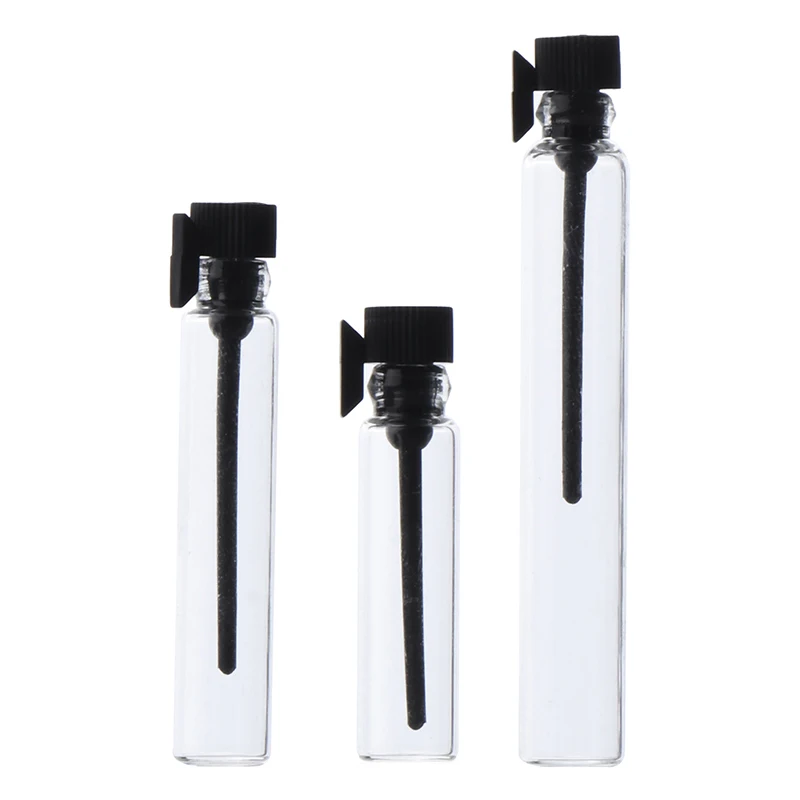 Flacone per campioni di profumo in vetro Mini da 10 pezzi flacone vuoto per provette di profumo liquido da laboratorio bottiglie riutilizzabili portatili di prova