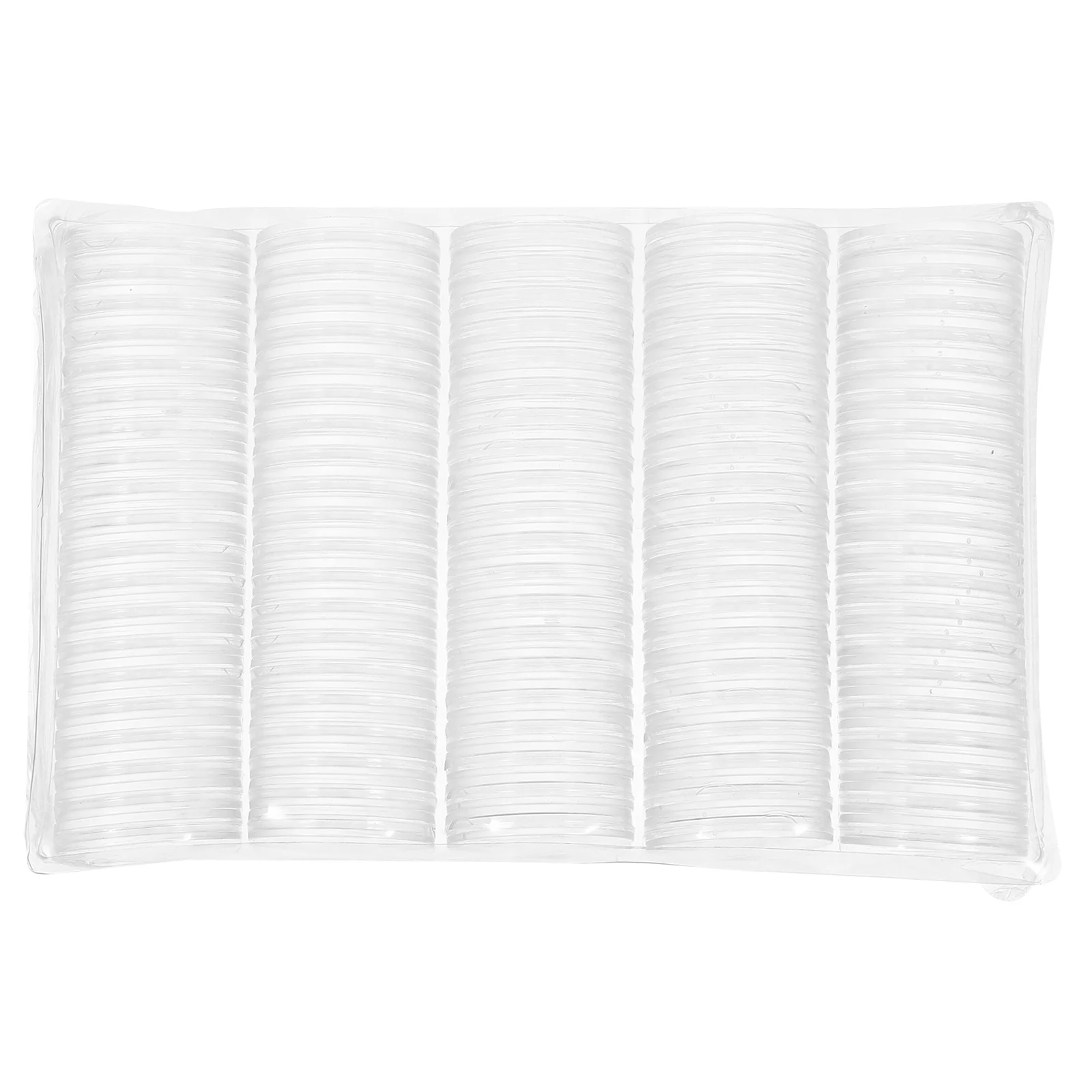 50Pcs Coin Protection Box Transparent Round Small Coin Case Storage Suitable Awards Ceremony Advertising Business Gifts