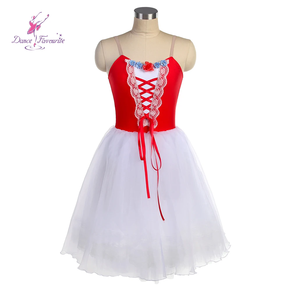 

Dance Favourite Ballet Tutus 23171RED Stretchy Top Bodice Ballet Tutu Romantic Dance Costumes Ballet Dance Tutu