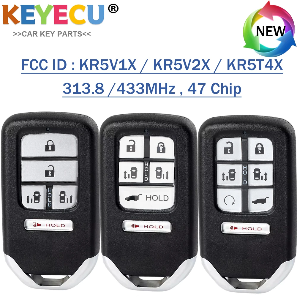 KEYECU for Honda Odyssey 2014 2015 2016 2017 2018 2019 2020 2021 2022 Smart Remote Car Key Fob  FCC ID : KR5V1X KR5V2X KR5T4X