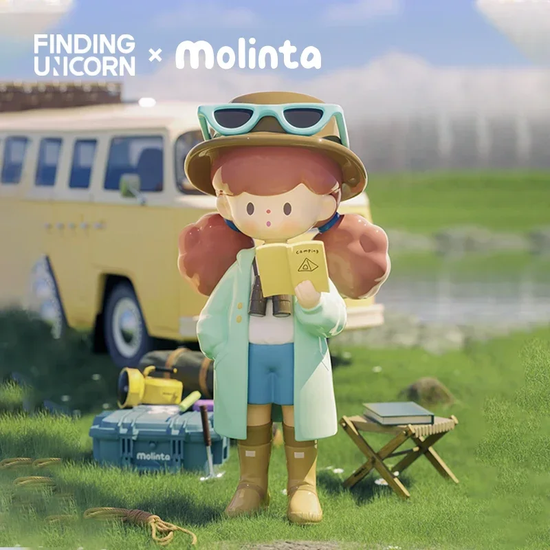 Finden Einhorn Molinta Camping Vlog Serie Blind Box Mystery Box Kawaii Spielzeug Original Action-figuren Kind Geburtstag Geschenk Ornament
