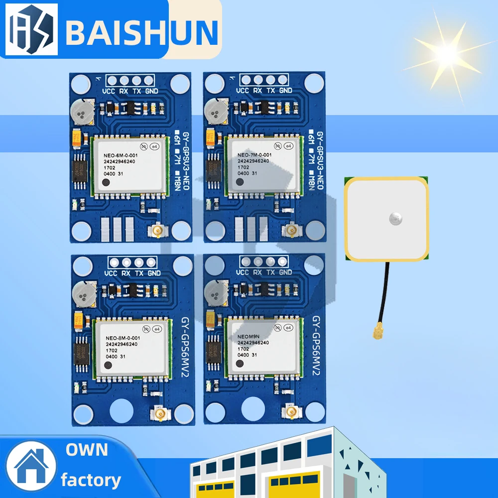 

GY-GPSV3 NEO-M8N NEO-6M GPS Module for APM MWC Flight Controller PX4 Pixhawk V2.4.5 APM2.56 APM 1.65 -3.6V
