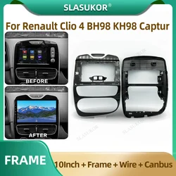 10 Inch For Renault Clio 4 BH98 KH98 Captur ZOE 2016-2019 Car Radio Fascia Car Radio Panel Wire Sleeve Frame Dashboard Original