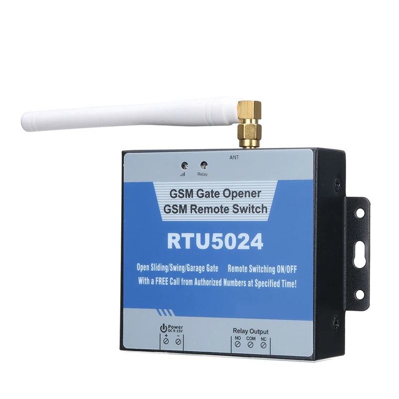 

RTU5024 GSM Gate Relay Switch 850/900/1800/1900Mhz Remote Control Wireless Door Access Opener