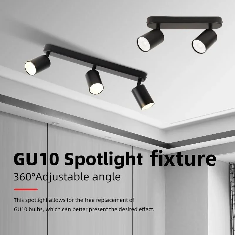 

Поворотный светодиодный потолочный светильник GU10, современное регулируемое освещение для кухни, спальни, коридора, энергоэффективный, для использования в помещении