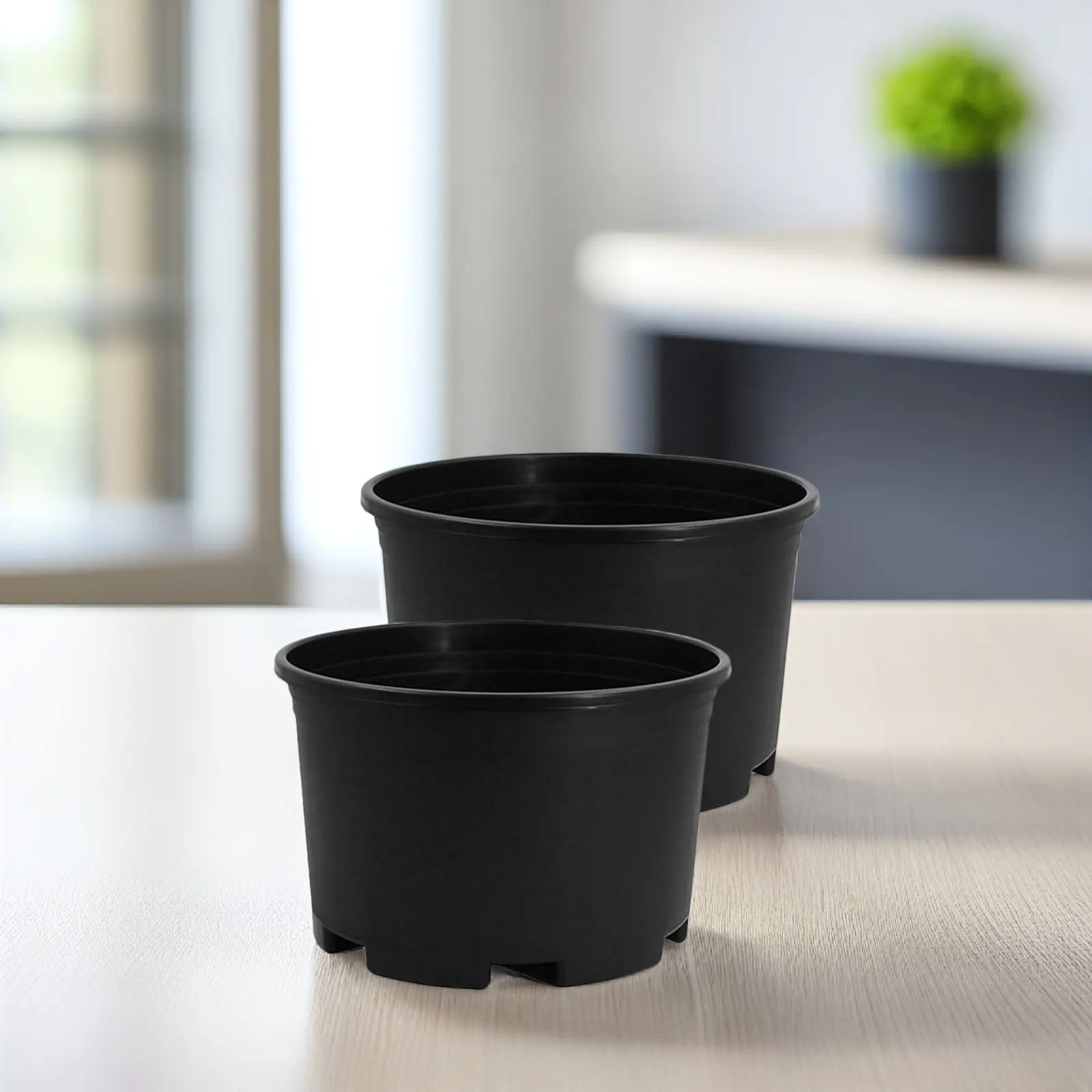 

2Pcs Large Plastic Flower Nursery Pots Round Planters Drainage Holes for Indoor Outdoor Orchid Plant Pot Garden Balcony Decor