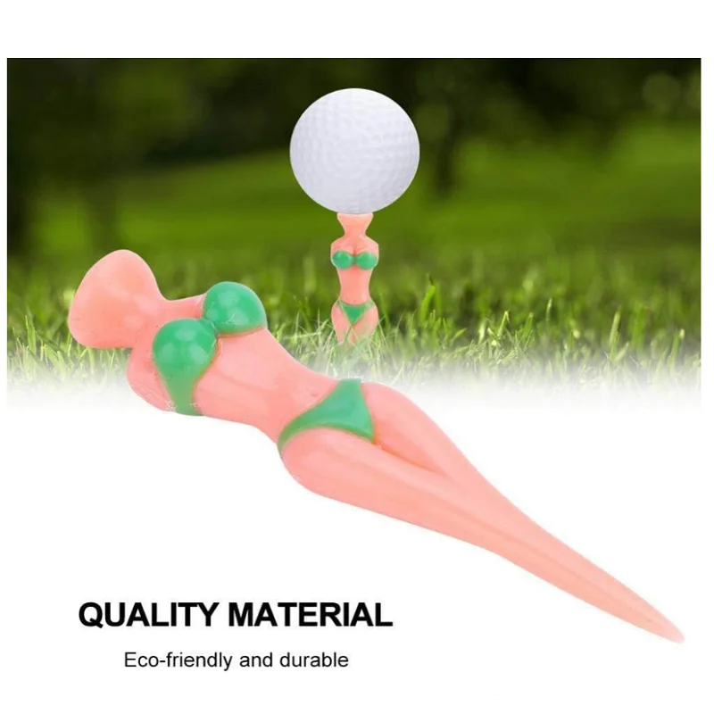 24pcs Golf Tees 3" Nude Woman Plastic Golf Tees, Golf Sexy Girl Lady Tees Fun Holder Divot Home Golf Training