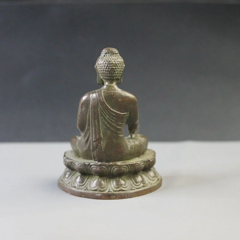 Copper Shakyamuni Ornament Hollow Pocket Bodhisattva Handheld Bronze Carving Craft