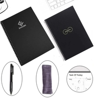 A5 Smart Notebook With Pen&Cloth Reusable Notebook Erasable Microwave Heating Waterproof Notepad Spiral Note Book for School