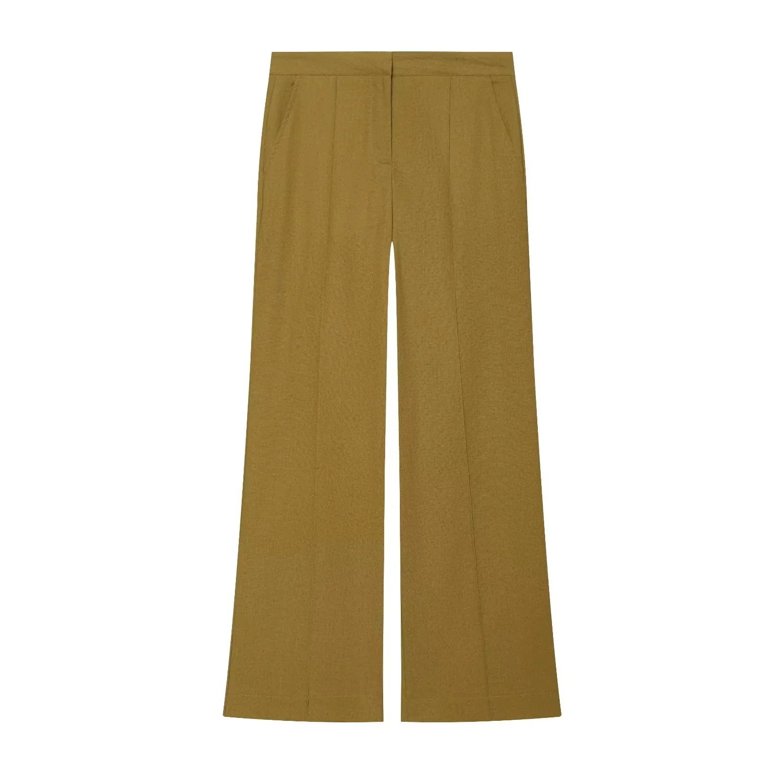 KONDALA Damen Vintage High-Street-Hosen-Set O-Ausschnitt Knotenknopf-Hemden Reißverschluss-Hosen Neue Mode 2026 Frühherbst Freizeit-Damen-Set – Detail 9