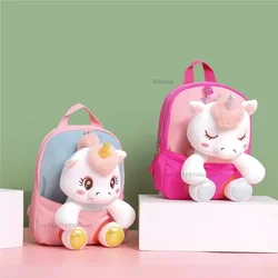 Girl School Bags Child Unicorn Plush Backpack Kindergarten Student Cute Girls Animal Plush Backpacks Children Travel Schoolbag