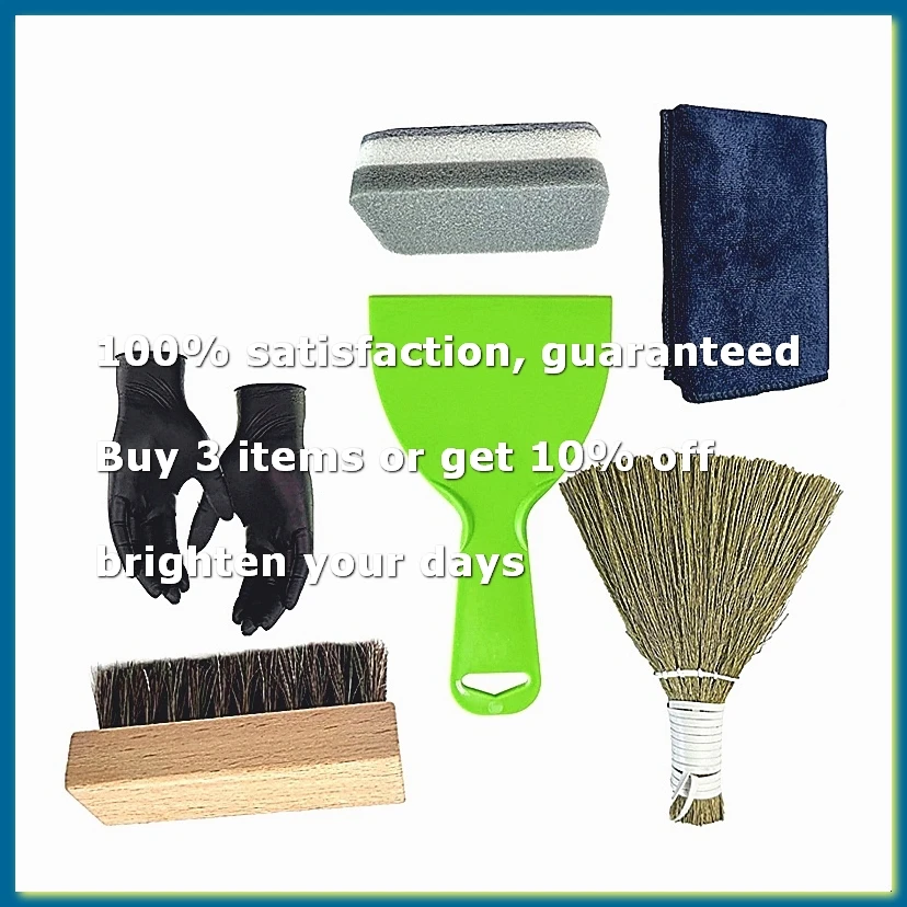 6pcs Headstone Cleaning Kit,Professional Grave Cleaning Kit for , Marble & Stone Graves - Includes Scrub Brushes
