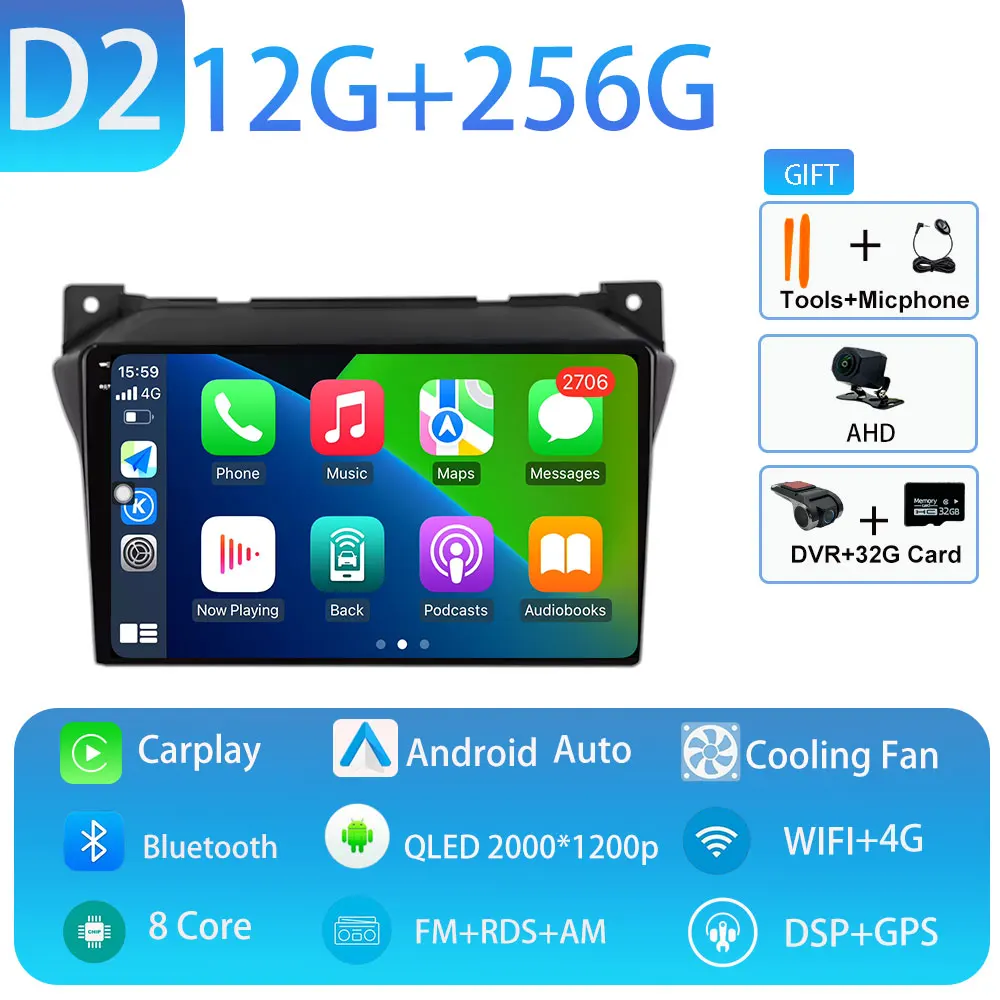 Android 15 Autoradio 360 Camera GPS Navigatie Multimedia Video Player Carplay Auto DSP RDS Voor Suzuki Alto 2009 2010-2016 2017