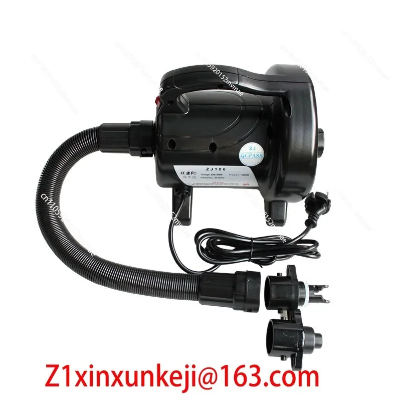 1200W Assault Boat Rubber Boat Outdoor Electric Air Pump Small Portable Drift Boat Air Pump Multi-interface