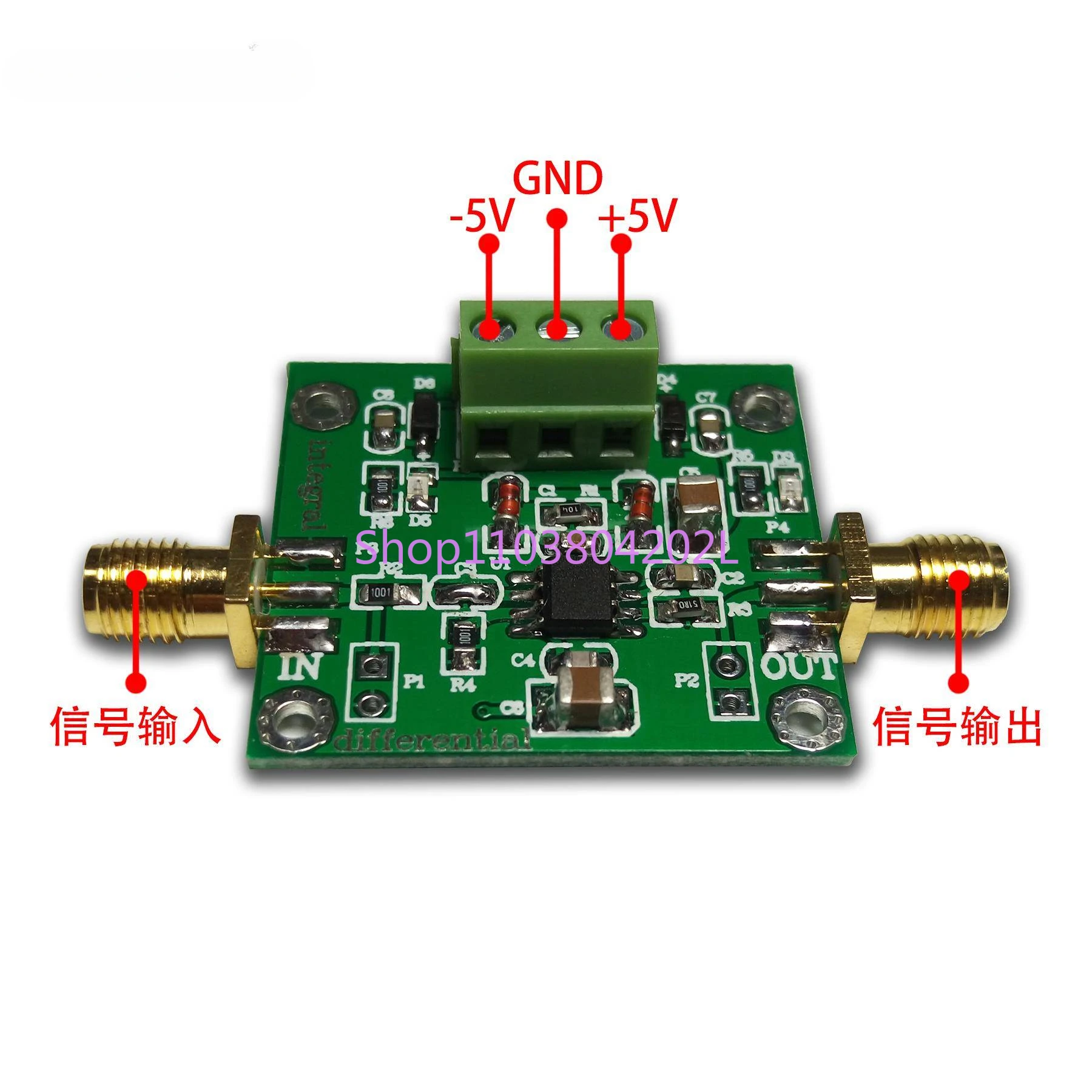 

Analog Integral Operational Amplifier Module, Low Frequency Signal, Waveform Change, Can Be Changed To Differential Operation