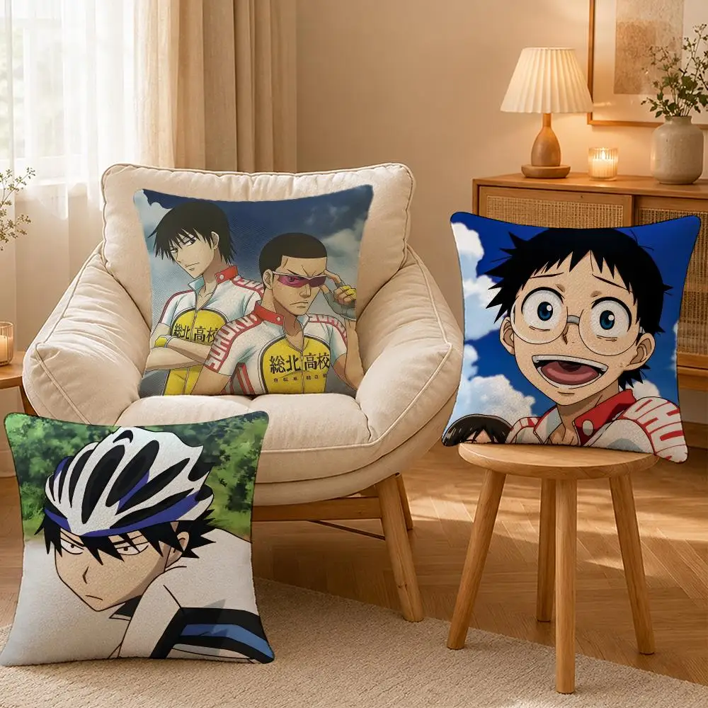 Anime Yowamushi Pedal Cycling Cushion Cover Personalized Short Plush Soft Bedroom Sofa Home Decor Gift