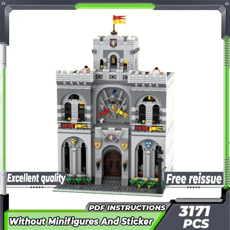 Bloques de construcción Moc modelo Medieval, tecnología de la reforma del castillo del guerrero León, bloques modulares, regalos, juguetes de Navidad, conjuntos DIY de montaje