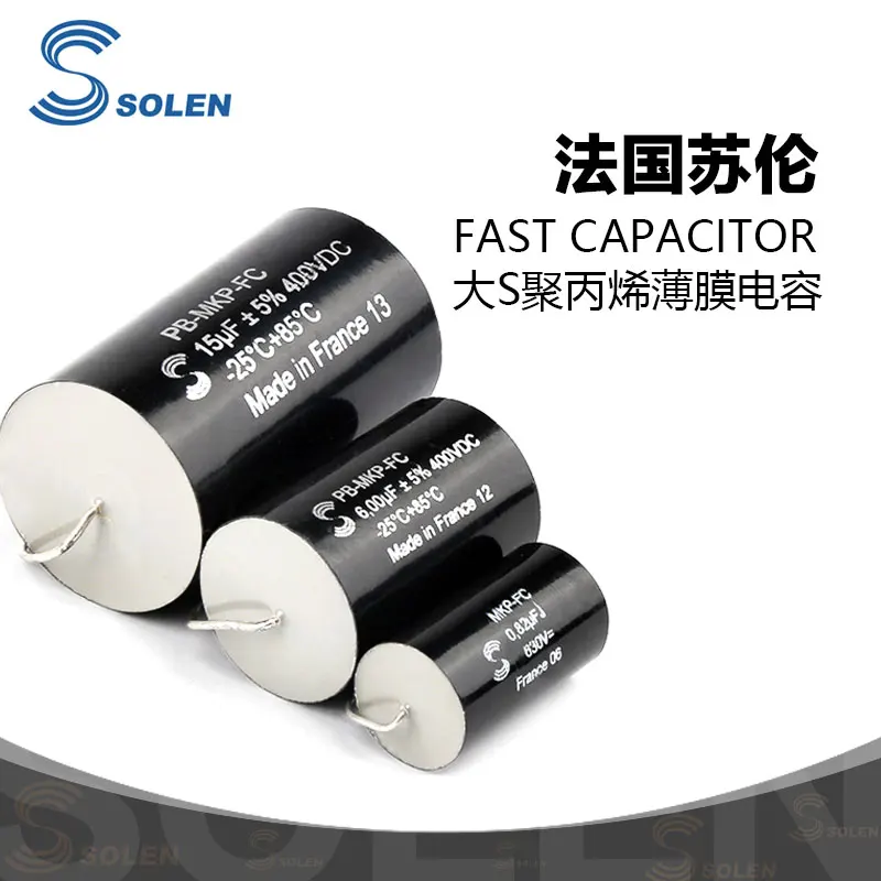 Solen High-Speed MKP Metalized Polypropylene Capacitor 0.1uF to 47uF Non-Polar Capacitor French Manufacturer