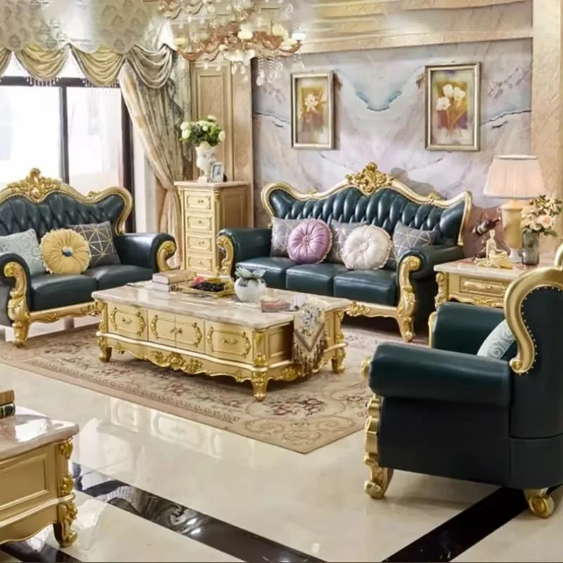 Europe Living Room Sofas Modern Wood Leather Sectional Lazy Puffs Sofa Recliner Floor Lounge Couch Wohnzimmer Home Furniture