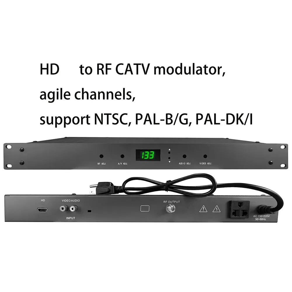 

HD to NTSC agile and adjacent channels modulator, HD to PAL-B/G agile catv modulator, adjacent channels RF modulator