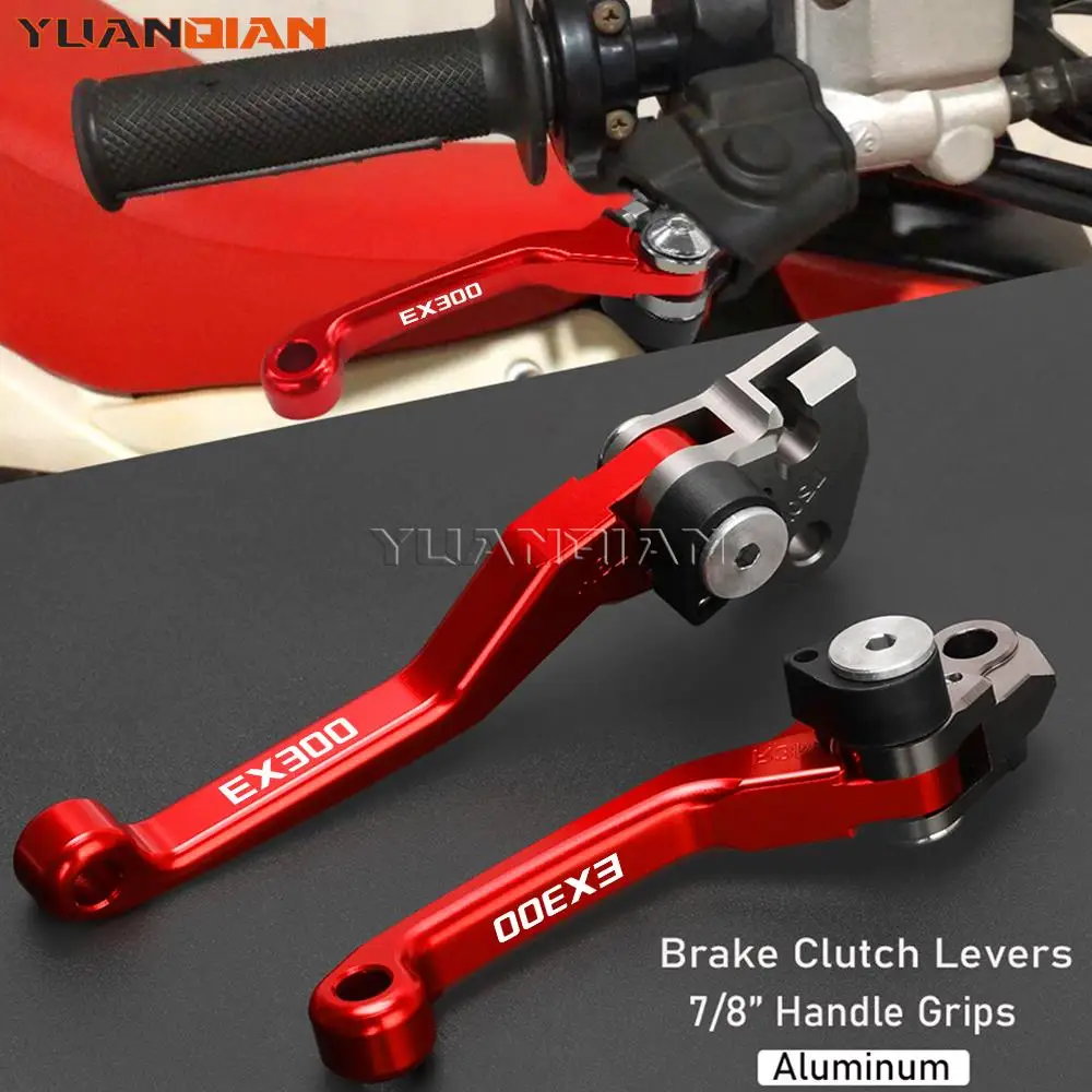 For GASGAS GAS GAS EX300 EX 300 2017 2018 Motorcycle Accessories Pivot Clutch Brake Levers Dirt Bike Lever Rubber Handle Grips