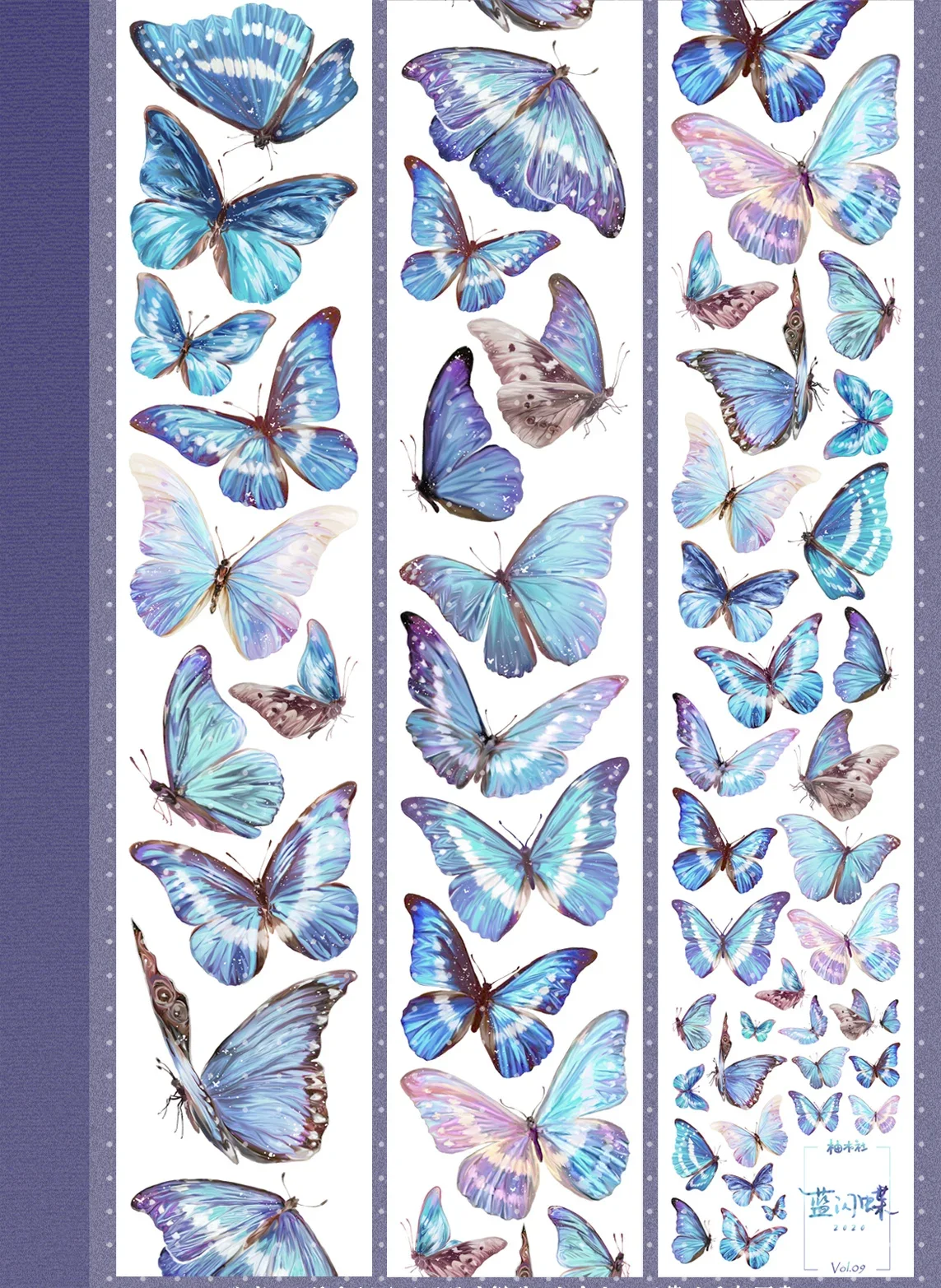 

Blue Butterfly PET Tape Stickers Scrapbooking Embellishment