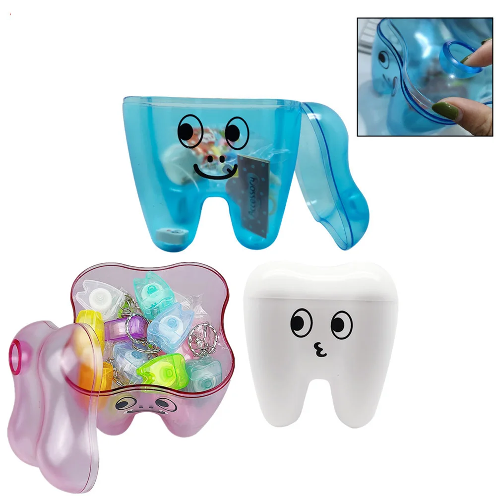 Caja de almacenamiento Dental en forma de diente, accesorios de Odontología de plástico, regalos de dentista, caja de almacenamiento de escritorio