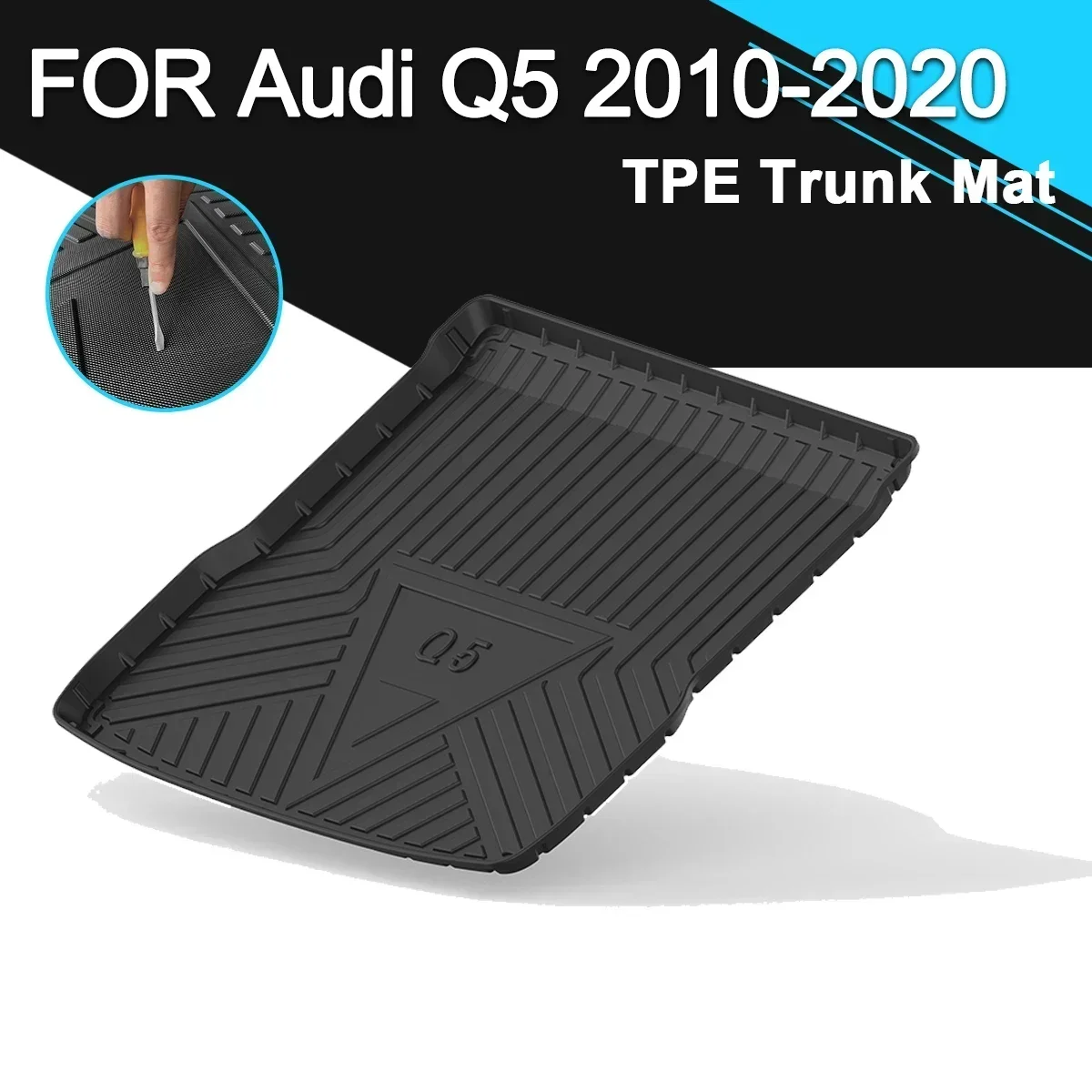 

Car Rear Trunk Cover Mat TPE Waterproof Non-Slip Rubber Cargo Liner Auto Accessories For Audi Q5 2010-2020