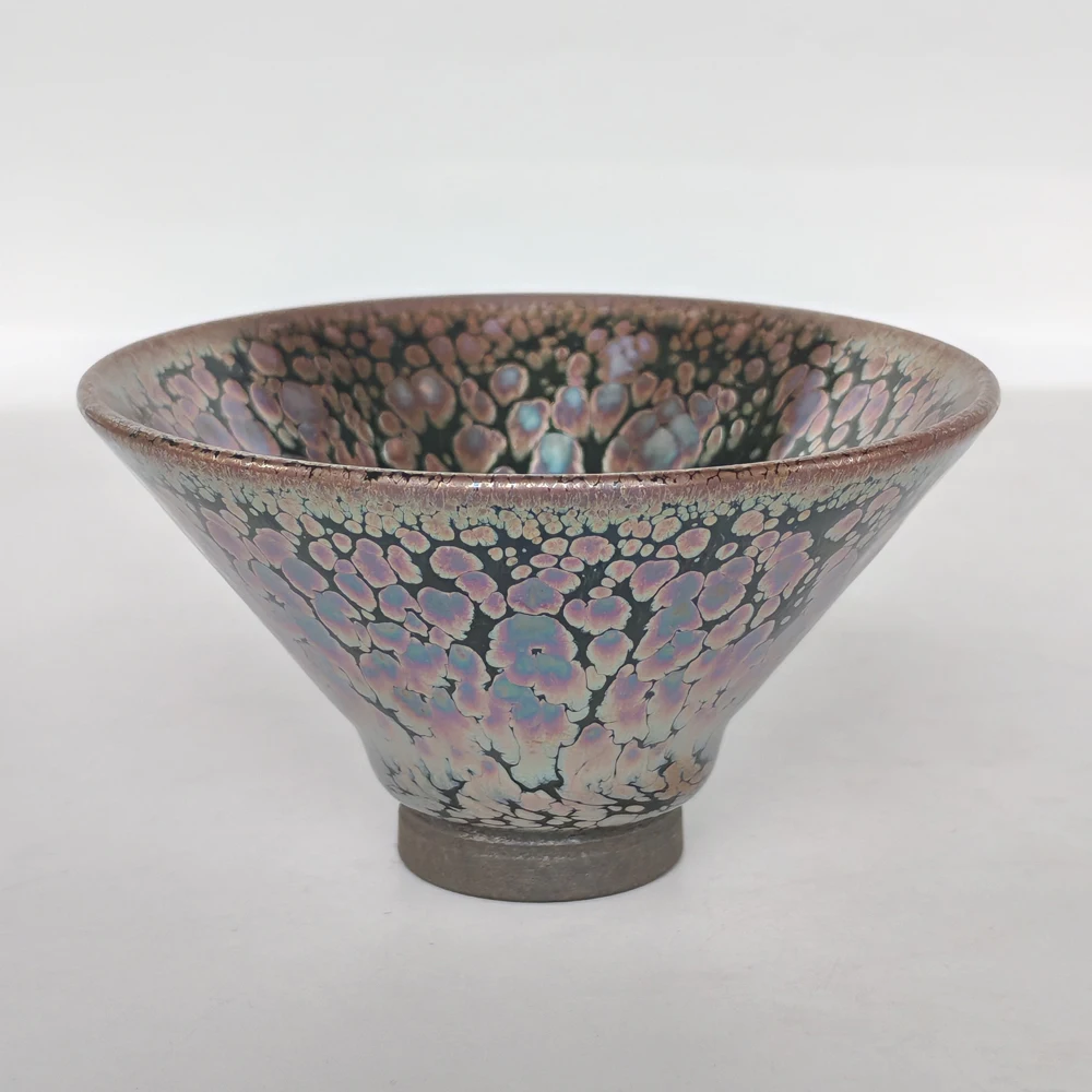 Authentic Jianzhan Tenmokus Tea Cups Handmade Thin Wall Ceramic Korean Soju Shot Natural Clay Ore Kiln Fired Pattern 70ml/2.37oz