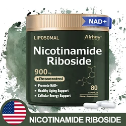 Nerve Protection, Delay Aging, Protect Blood Vessels NAD+ Supplement - Liposomal Nicotinamide Riboside 900mg, Resveratrol