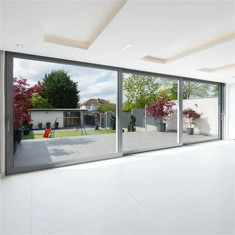 Home Villa Door Apartment Customized Impact Resistant Hurricane Aluminum Profile Double Tempered Glass Sliding Doors