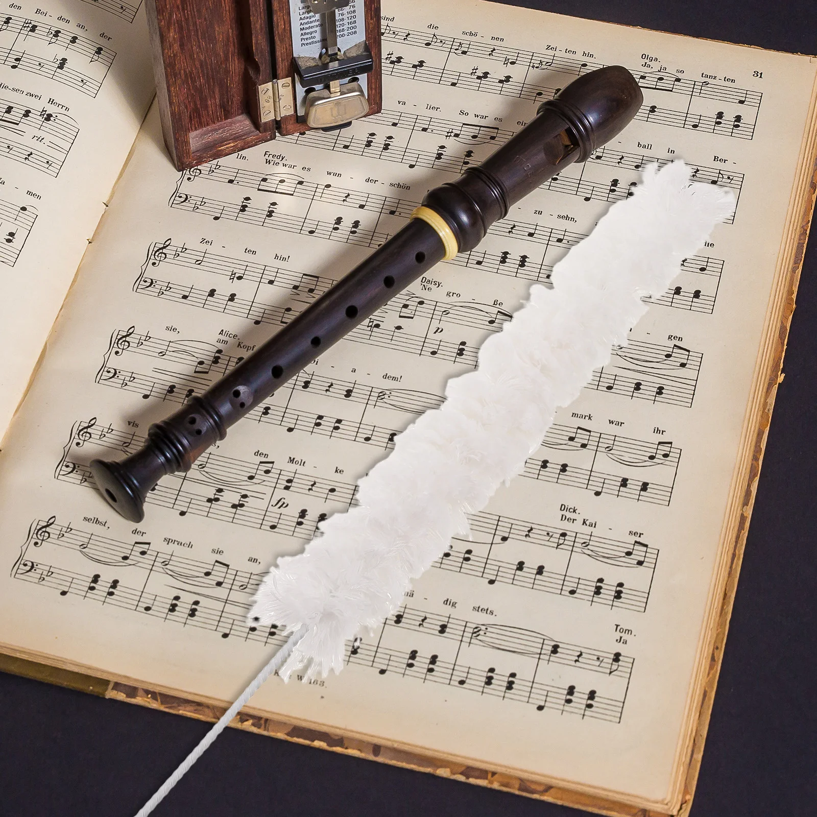 

Flute Cleaning Brush Alto Mouthpiece Cotton Thread Brushes for Musical Instruments