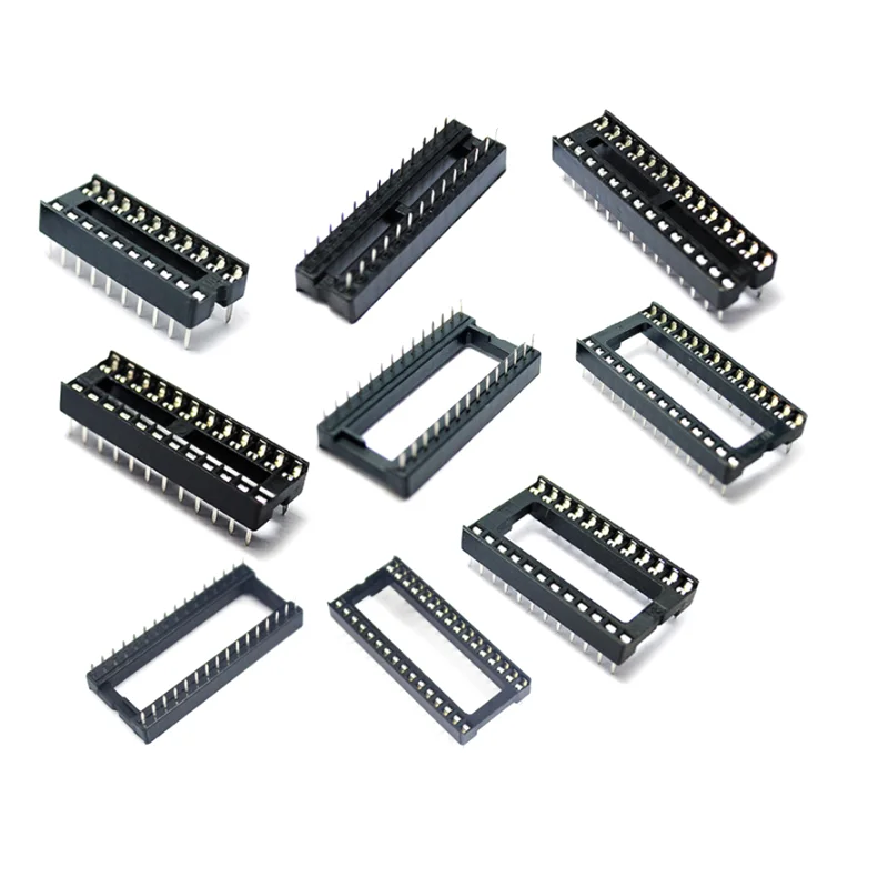 10 pz prese IC connettore DIP40 DIP6 blocco integrato chip singolo Chip Microcomputer Base foro tondo DIP8 14 16 20 24 28 32P