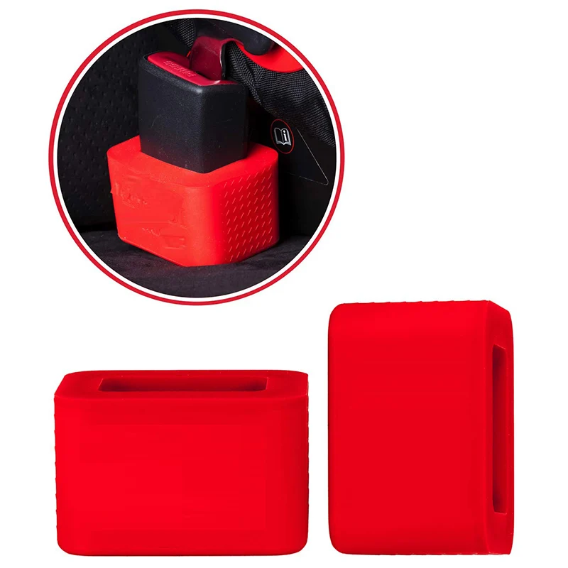 Auto Safety Belt Buckle Holder Silicon Buckle Protective Cover Auto Car Seat Belt Buckle Holder in Upright Position